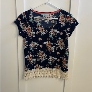 Lace floral top